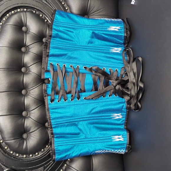 Blue underbust Corset, CorsetStory - Picture 4 of 4